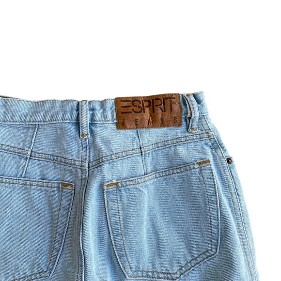 Vintage ESprit Women’s 5 Pocket Light Wash High Waisted Denim Skirt - Picture 5 of 6